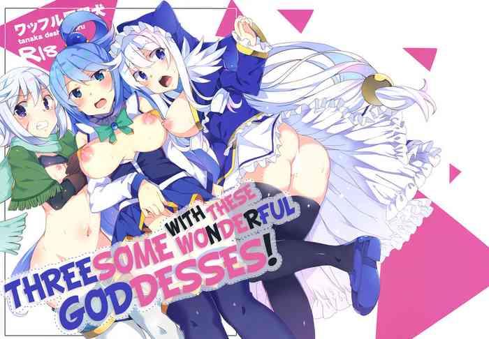 Lingerie Kono Subarashii Megami-tachi to 3P o! | Threesome with These Wonderful Goddesses!- Kono subarashii sekai ni syukufuku o hentai Joven 11